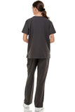 MCS0515 Scrub Sets Women and Man Medical Nursing Uniform 4-Way Stretch 8-Pocket Dark Grey