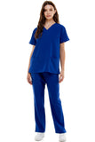 MCS0515 Scrub Sets Women and Man Medical Nursing Uniform 4-Way Stretch 8-Pocket Royal Blue