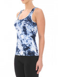 Monotone Tie Dye Print Scoop Neck Racerback Tank Top 72563