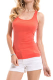 Lace Racerback Ribbed Solid Tank Top Sleeveless Shirts